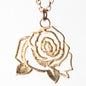 Mighty Rose Necklace Gold-Dipped on Rolo Chain