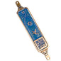 Mezuzah Peace in Three Languages Blue Enamel