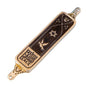 Mezuzah Peace in Three Languages Black Enamel