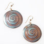 Spiral Iridescent Earrings on French Hooks