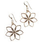 Flower Power! Peace Bronze Earrings on French Hooks