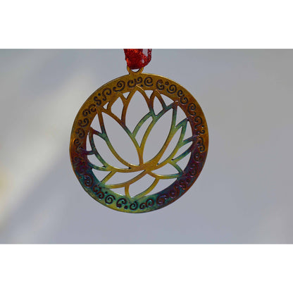 Lotus Ornament with Ribbon