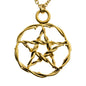 Pentacle Gold-dipped Pendant Necklace on 20" Rolo Chain